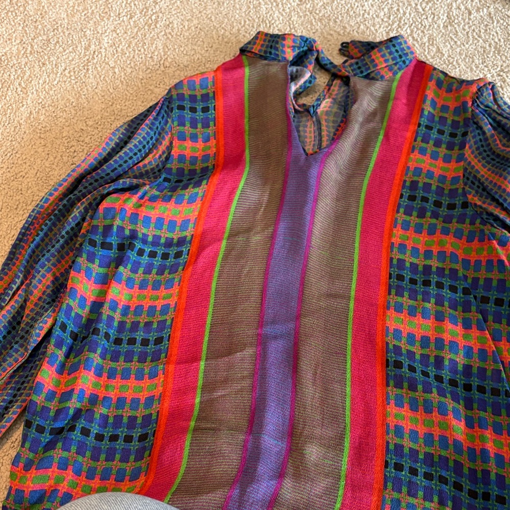 Colorful Patterned Blouse